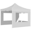 vidaXL Carpa plegable profesional con paredes aluminio blanco 3x3m