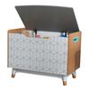 KidKraft Caja para juguetes Mid-Century Modern gris 73,99x46x55,88 cm