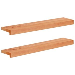 vidaXL Alfeizares 2 uds. Barnizado 80 x 15 x 2 cm