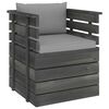 vidaXL Muebles de palets de jard&iacute;n 12 pzas cojines madera maciza pino