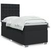 vidaXL Cama box spring con colchón cuero sintético negro 90x190 cm