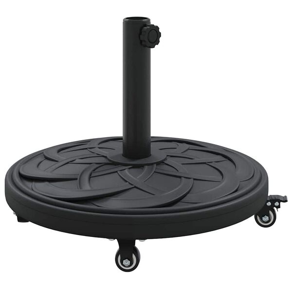 vidaXL Base para sombrilla Negro &Oslash;38-48 mm PE, concreto e hierro
