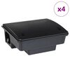 vidaXL Trampas para ratones 4 uds. negro 23x19x9,5 cm