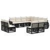 vidaXL Conjunto de sof&aacute;s de jard&iacute;n 11 uds. Negro y Blanco Crema