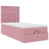vidaXL Estructura de cama otomana colchones terciopelo rosa 100x200cm