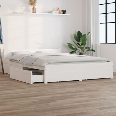 vidaXL Estructura de cama con blanco king 150x200 cm | vidaXL.es