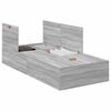vidaXL Cama con almacenamiento Gris Sonoma 90 x 190 cm