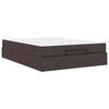 vidaXL Estructura de cama con colch&oacute;n 2 uds. Canela tela