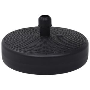 vidaXL Base de sombrilla rellenable con arena/agua negro 24 L
