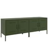 vidaXL Muebles de TV 2 piezas acero verde oliva 68x39x50,5 cm