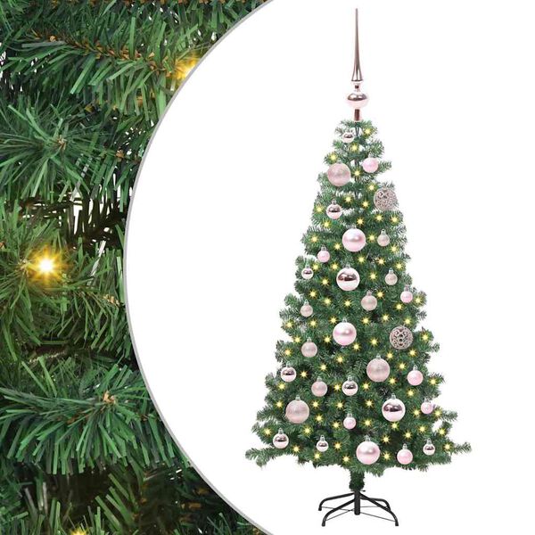 vidaXL &Aacute;rbol de Navidad con 150 LED con soporte Verde 120 cm PVC
