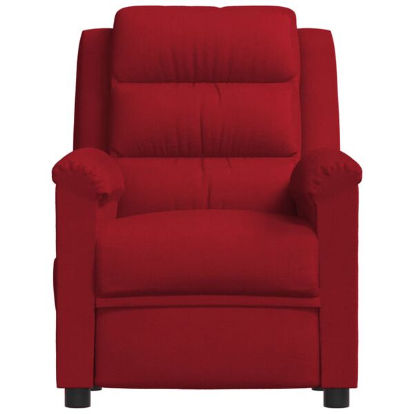 vidaXL Sill&oacute;n de masaje de terciopelo rojo tinto