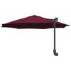 vidaXL Parasol de jardín Manual Rojo y Negro 248 x 248 x 148 cm
