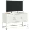 vidaXL Mueble para TV de acero blanco 100,5x39x60,5 cm