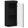 vidaXL Armario de pared para ba&ntilde;o TULUM Negro 37 x 24,5 x 86 cm