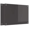 vidaXL Salpicadero de cocina 2 pcs Gris oscuro 70 x 50 cm