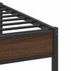 vidaXL Estructura de cama sin colch&oacute;n roble marr&oacute;n 107x203 cm