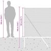 vidaXL Poste de Valla Gris 10 x 1,4 m (malla de 13 mm) Acero y PVC
