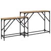 vidaXL Mesa Consola 2 pcs Roble artesanal 100 x 28 x 75 cm
