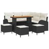 vidaXL Conjunto de sof&aacute;s de jard&iacute;n 9 uds. Negro rat&aacute;n sint&eacute;tico