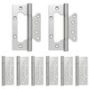 vidaXL Bisagra 8 uds. 125 x 78 x 13 mm Plateado Acero