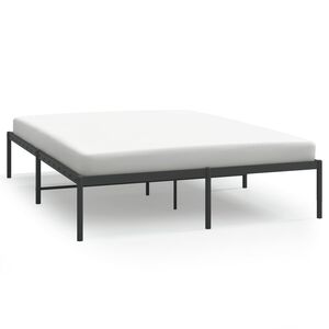 vidaXL Estructura de cama sin colch&oacute;n metal negro 150x200 cm