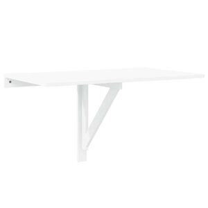 vidaXL Mesa de pared plegable contrachapada blanco brillo 100x60x56 cm