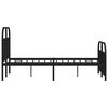 vidaXL Estructura cama sin colch&oacute;n con estribo metal negro 120x190 cm