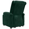 vidaXL Sill&oacute;n de masaje elevable terciopelo verde oscuro
