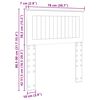 vidaXL Cabecero con cabecera Roble Negro 75 cm Madera contrachapada