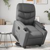 vidaXL Sill&oacute;n reclinable elevable el&eacute;ctrico de cuero sint&eacute;tico gris