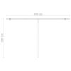 vidaXL Toldo retráctil manual con LED gris antracita 450x300 cm