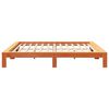 vidaXL Cama sin colch&oacute;n madera maciza de pino marr&oacute;n cera 200x200 cm