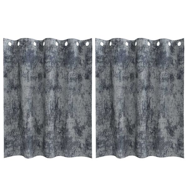 vidaXL Cortinas de Terciopelo 2 pcs Gris plata 140 x 140 cm Terciopelo