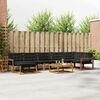 vidaXL Conjunto de sof&aacute;s de exterior con coj&iacute;n 22 pcs Natural y negro