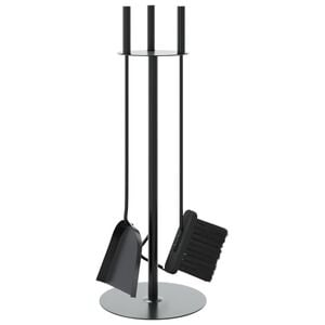 vidaXL Juego de herramientas para chimenea de 4 piezas, 22 x 59 cm, acero