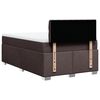 vidaXL Cama box spring con colch&oacute;n tela marr&oacute;n oscuro 120x200 cm