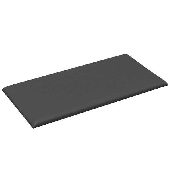vidaXL Paneles de pared 12 uds cuero sintético gris 30x15 cm 0,54 m²