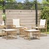 vidaXL Juego de muebles de exterior 5 pcs Natural y Crema
