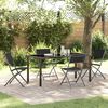 vidaXL Conjunto de Comedor de Jard&iacute;n 5 pcs Negro