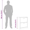 vidaXL Zapatero madera contrachapada roble ahumado 63x24x81 cm
