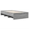 vidaXL Estructura de cama madera de ingenier&iacute;a gris Sonoma 75x190 cm
