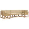 vidaXL Conjunto de sof&aacute;s de exterior 7 uds. y Beige