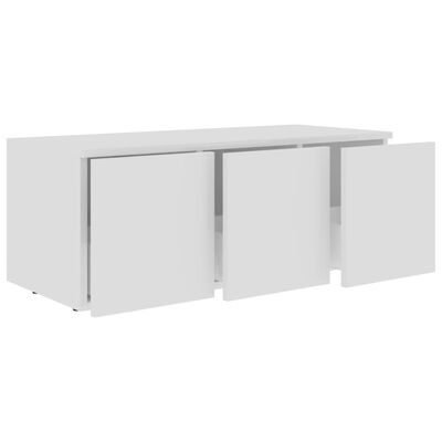 vidaXL Mueble para TV madera contrachapada blanco 80x34x30 cm