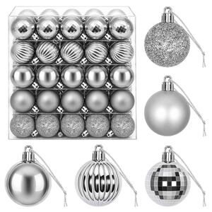 vidaXL Juego de bolas navide&ntilde;as 100 uds. Gris 4 cm Poliestireno