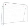 vidaXL Porter&iacute;a f&uacute;tbol con red acero y poli&eacute;ster blanco 214x75x152 cm