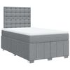 vidaXL Cama box spring con colch&oacute;n tela gris claro 120x190 cm