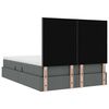 vidaXL Cama con almacenamiento con colchón Gris oscuro 140 x 200 cm