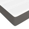 vidaXL Cama box spring con colch&oacute;n cuero sint&eacute;tico gris 160x200 cm