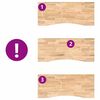 vidaXL Tablero escritorio rectangular madera maciza roble sin tratar